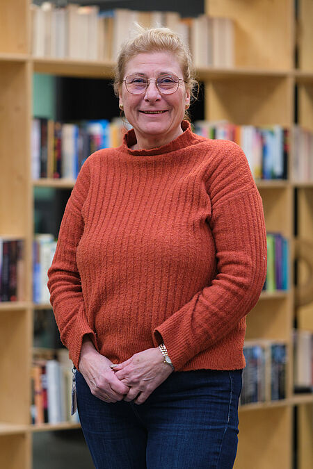 Portret van een vrouw.